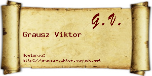 Grausz Viktor névjegykártya